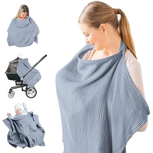 Breathable Cotton Baby Nursing Cover Adjustable Breastfeeding Towel