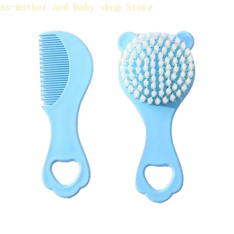 Baby Hair Brush and Comb Set Soft Bristles Cartoon Design