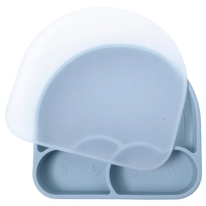 Baby Plate with Sucker Kids Feeding Bowl Cartoon Waterproof Tableware