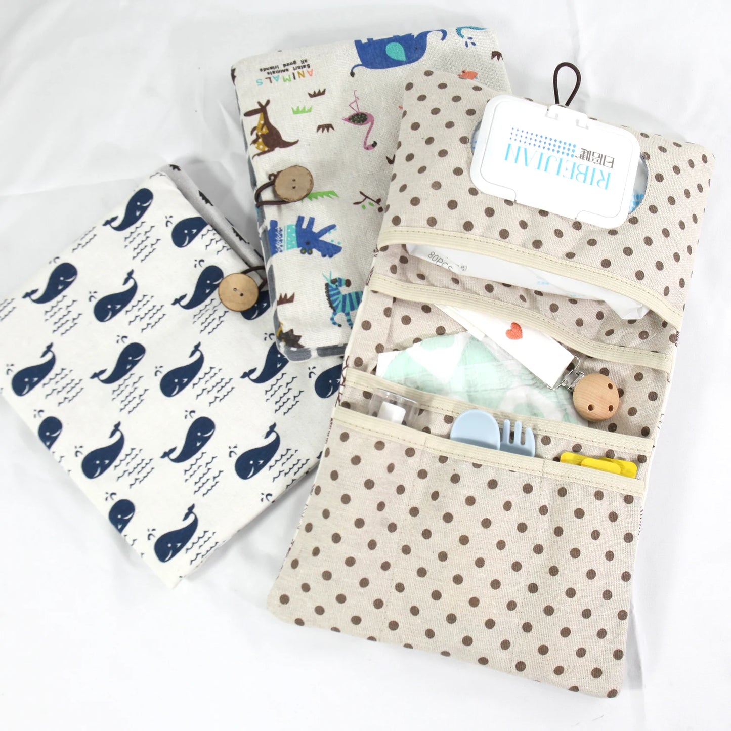 Portable Baby Bag Organizer Mini Diaper Pouch Travel Stroller Essentials