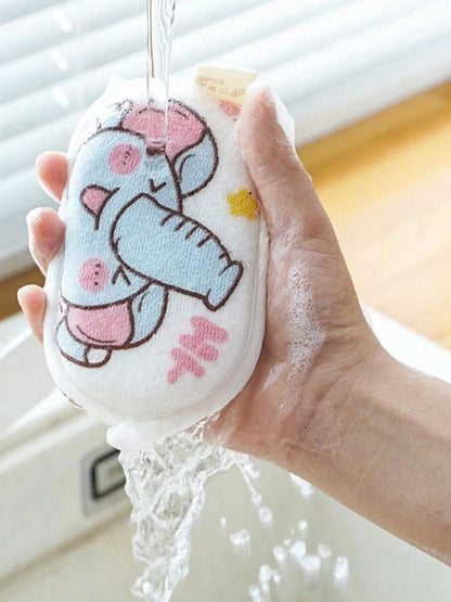 Baby Bath Brushes Sponge Cartoon Newborn Bath Towel Baby Care
