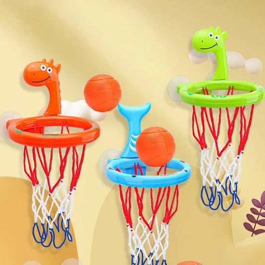 Baby Bath Toy Set Suction Cup Basketball Hoop with 3 Balls