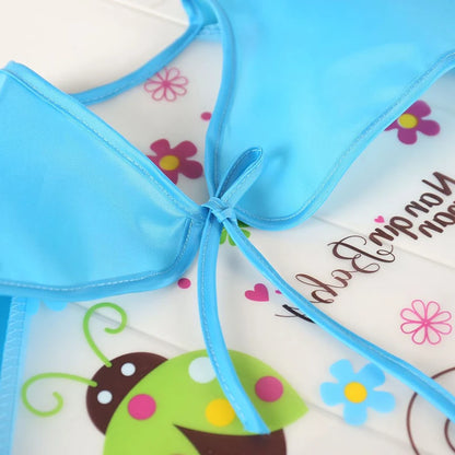 0-3 Years Baby EVA Waterproof Long Sleeve Feeding Bib Cartoon Pattern