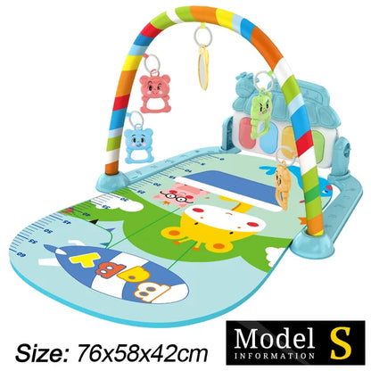 Baby Fitness Play Gym Music Activity Mat Piano Crawling Toy