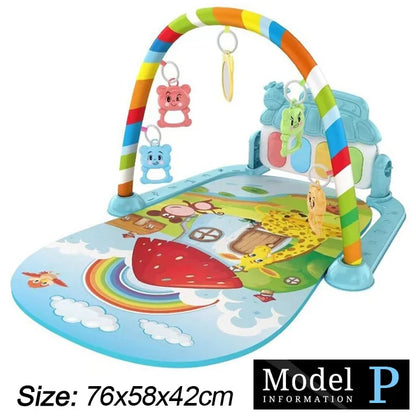 Baby Fitness Play Gym Music Activity Mat Piano Crawling Toy