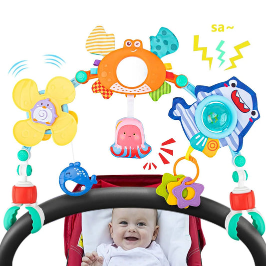 Baby Stroller Activity Arch Toy Sensory Development Pram Toy