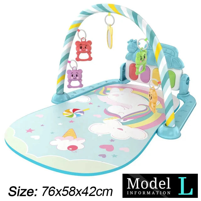 Baby Fitness Play Gym Music Activity Mat Piano Crawling Toy