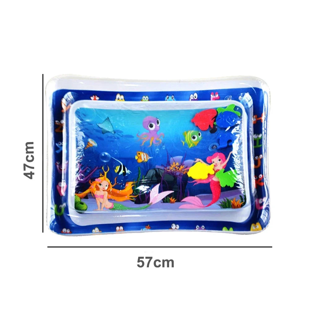 Baby Tummy Time Water Play Mat Inflatable Activity Pad
