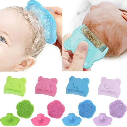 Baby Care Accessories Soft Comb Infant Hair Brush Silicone Head Massager
