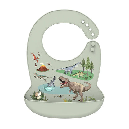 Silicone Baby Bib Waterproof Adjustable Feeding Apron