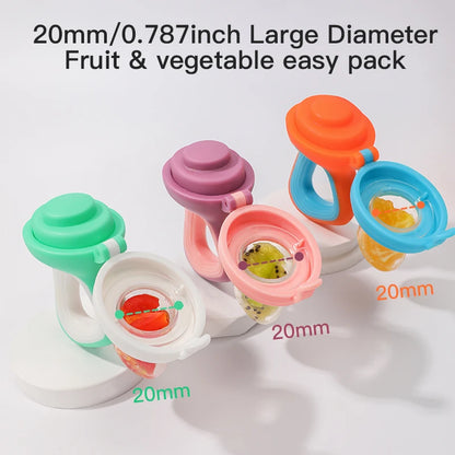 Baby Fruit & Vegetable Feeder Food-Grade Silicone Infant Nourishment Feeder with Mesh Bag
