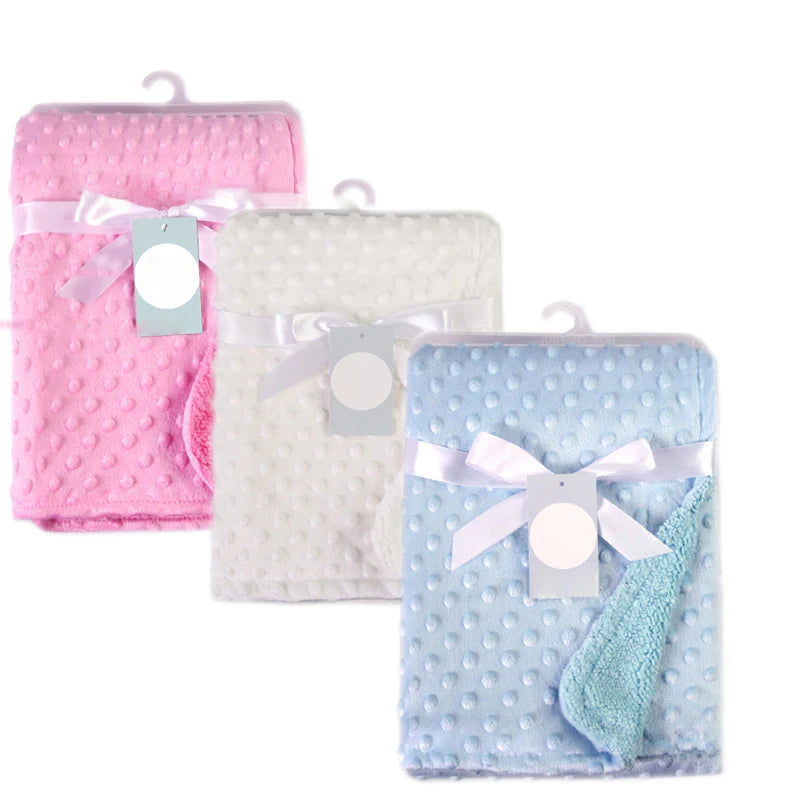 Baby Blanket Newborn Soft Fleece Thermal Swaddle Wrap Winter Bedding