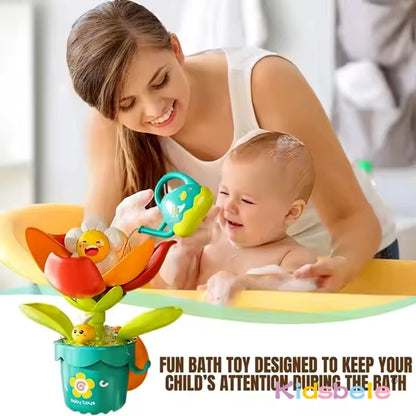 Baby Sunflower Bath Toy Spraying Water Shower Toy with Suction Cup
