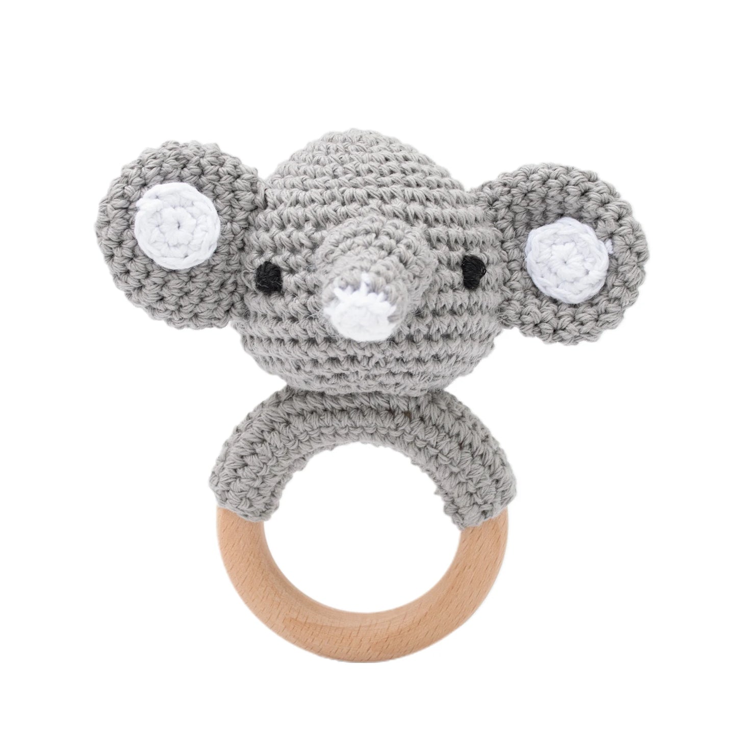Baby Crochet Animal Rattle Cartoon Teether Montessori Toy 0-12 Months
