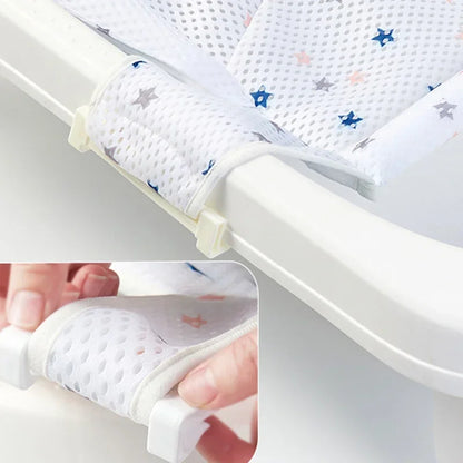 Baby Bath Net Mat Adjustable Newborn Anti-Slip Bathtub Cushion