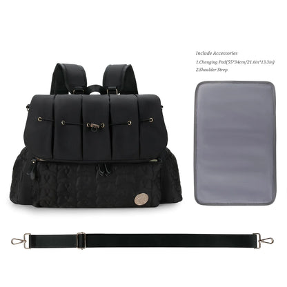 Baby Diaper Bag Backpack Waterproof Maternity Nappy Bag with Changing Pad