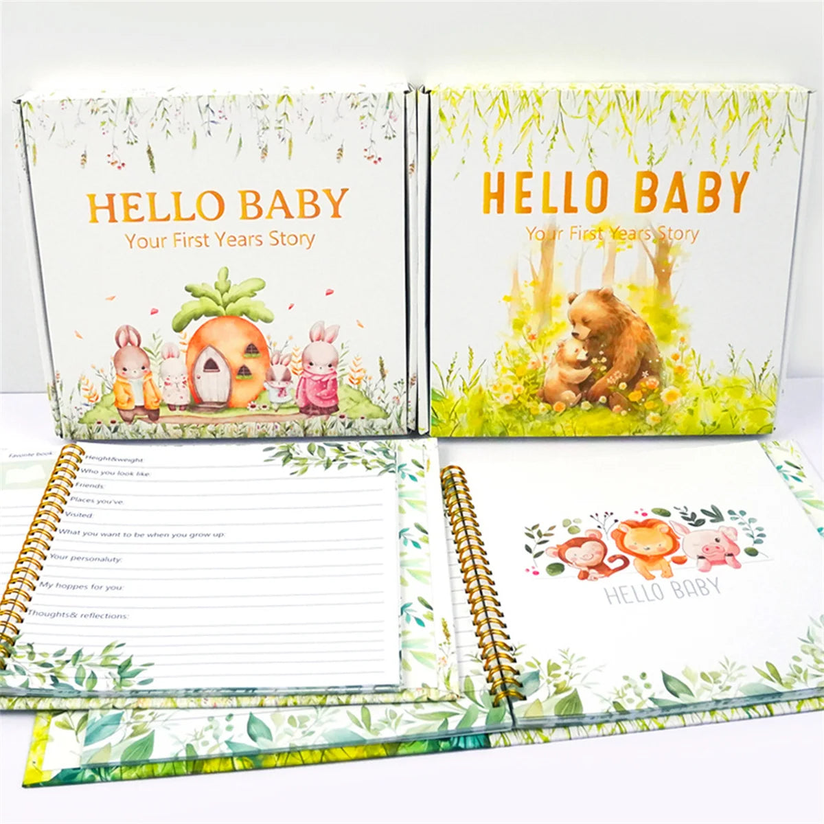 Baby Memory Book Keepsake First 5 Years Milestone Photo Album 100 Pages