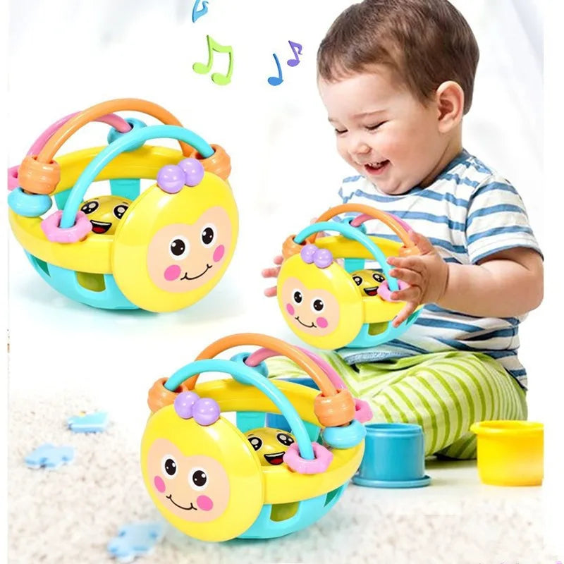 Baby Soft Teething Toy Sensory Rattle Grasping Ball