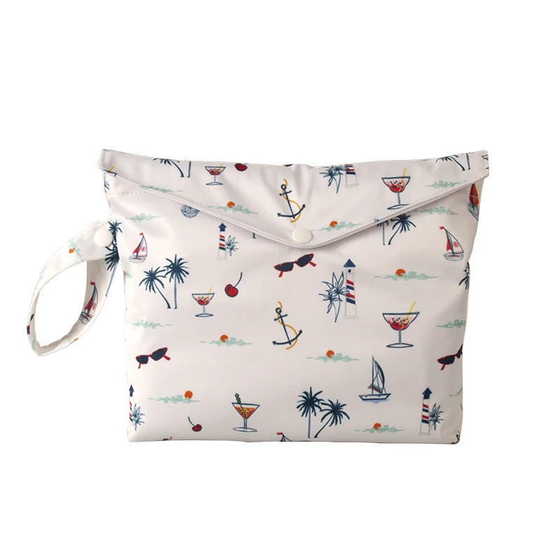 Baby Dry Wet Diaper Bag 19.5x27cm Waterproof Travel Stor