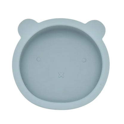 BPA Free Baby Silicone Feeding Bowl Suction Anti-Slip Cartoon Kids Dinnerware