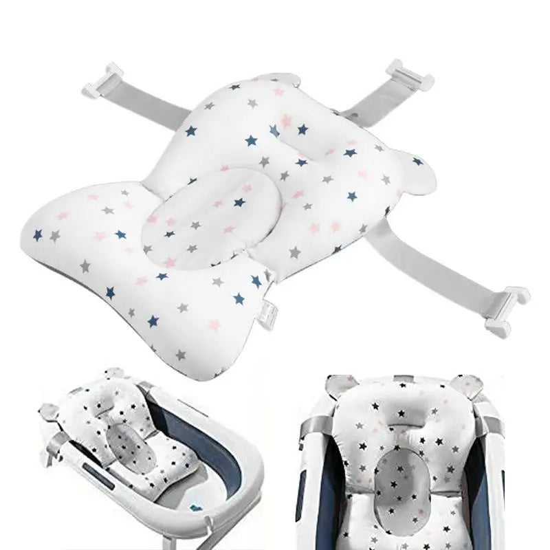 Newborn Bath Cushion Foldable Adjustable Bathtub Mat Baby Bath Accessories