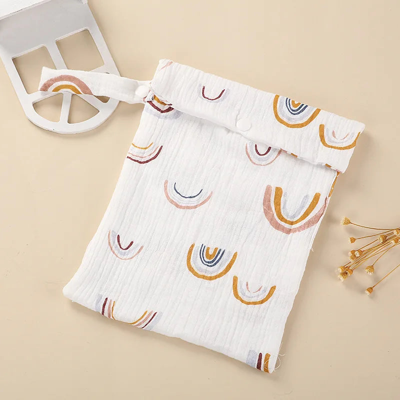 Printed Cotton Diaper Bag Multi-Functional Mommy Handbag