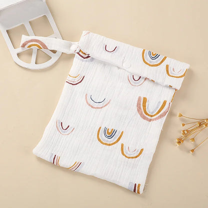 Printed Cotton Diaper Bag Multi-Functional Mommy Handbag