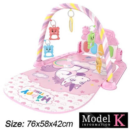 Baby Fitness Play Gym Music Activity Mat Piano Crawling Toy