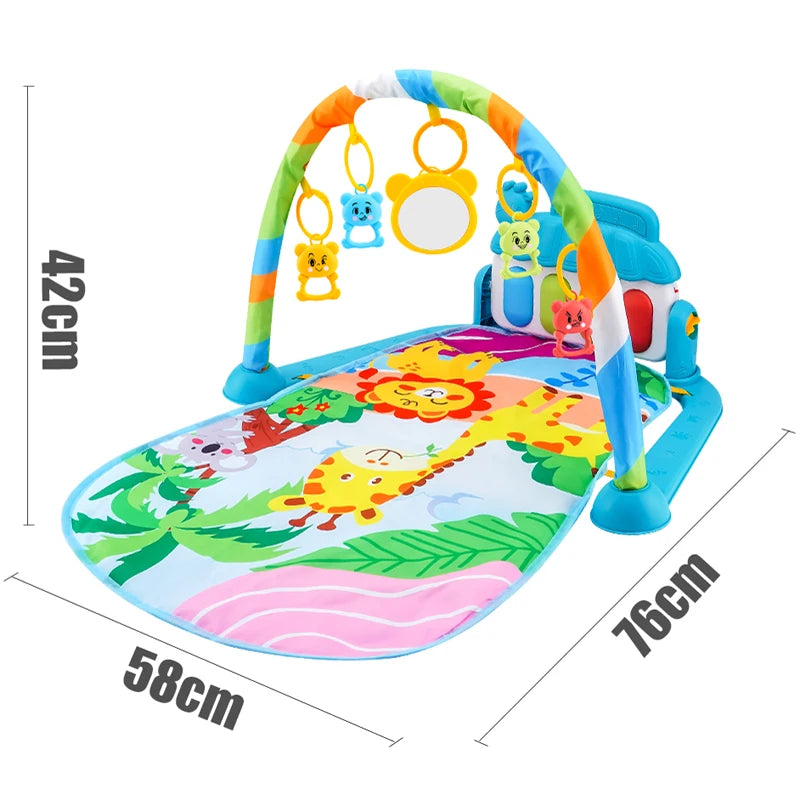 Baby Fitness Play Gym Music Activity Mat Piano Crawling Toy