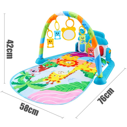 Baby Fitness Play Gym Music Activity Mat Piano Crawling Toy
