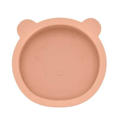 BPA Free Baby Silicone Feeding Bowl Suction Anti-Slip Cartoon Kids Dinnerware