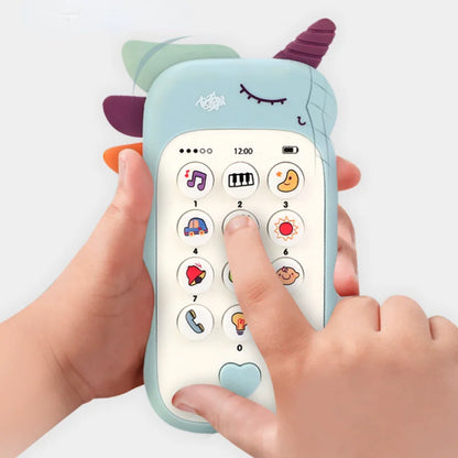 Baby Music Phone Toy with Teether Early Education Infant Telephone