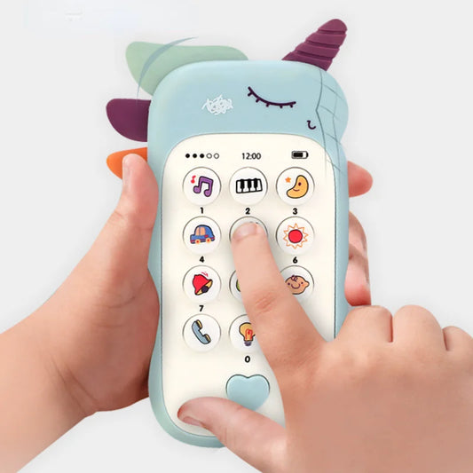 Baby Music Phone Toy with Teether Early Education Infant Telephone