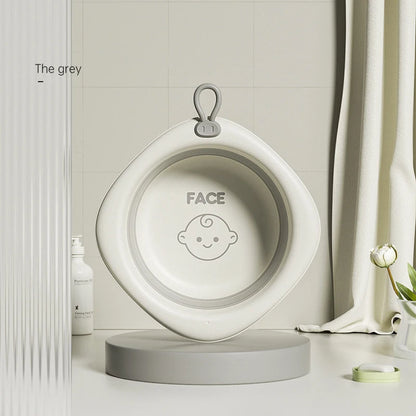 Baby Folding Washbasin Three Piece Set for Washing Face and Feet