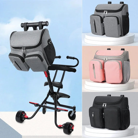 Portable Baby Stroller Hanging Bag Large Capacity Diaper and Bottle Organizer