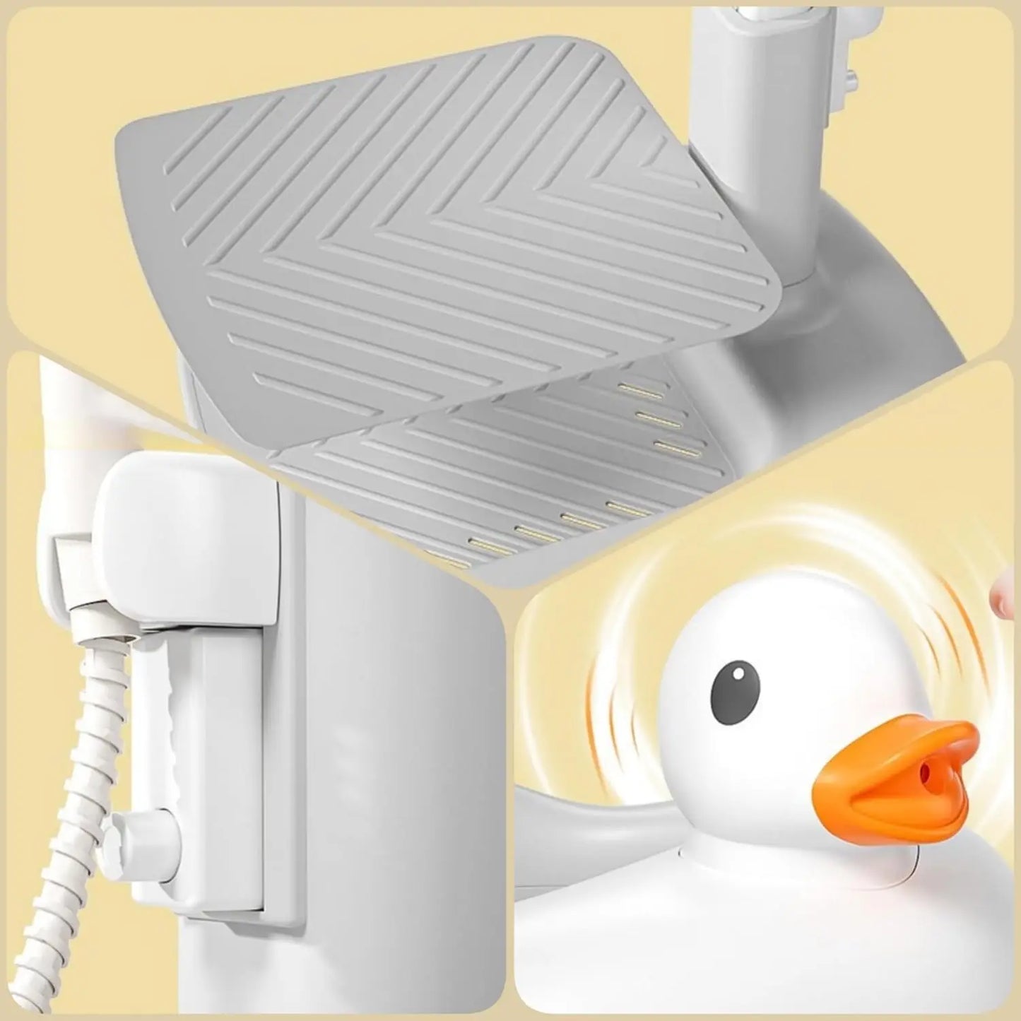 Baby Standing Bath Maker Portable Shower Stand Baby Bath Support Hands-Free
