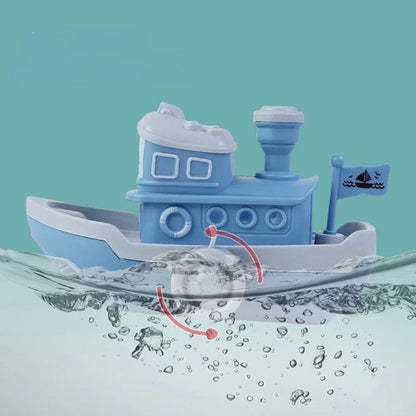 Baby Bath Toy Cartoon Ship Clockwork Wind-Up Water Toy