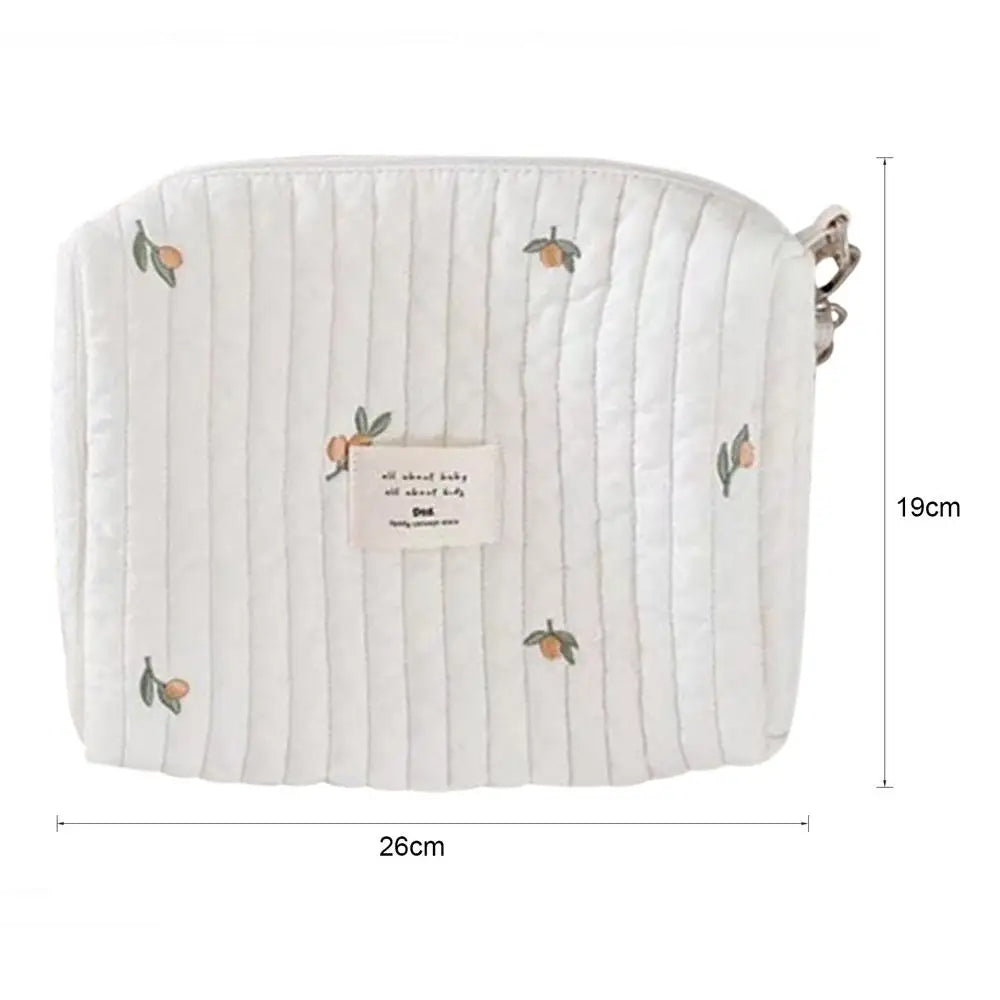 Portable Quilted Stroller Baby Diaper Caddy Organizer Bag