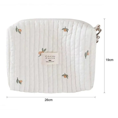 Portable Quilted Stroller Baby Diaper Caddy Organizer Bag