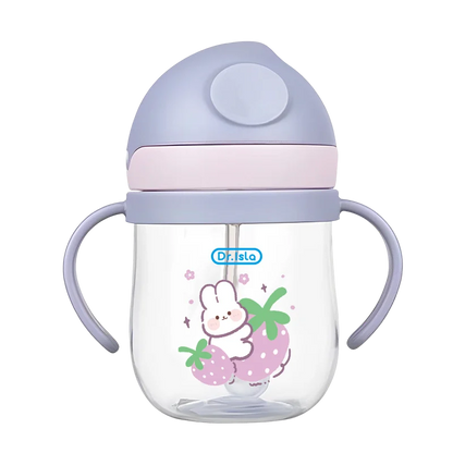 250ml Baby Feeding Cup with Straw Animal Design Kids Training Bottle BPA Free