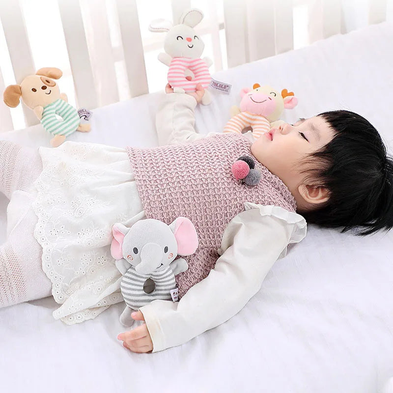 Baby Rattle Toy Plush Cartoon Hand Ring