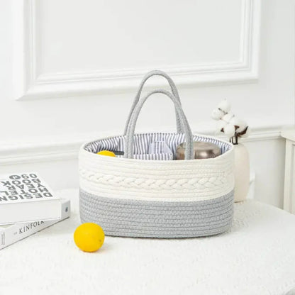 Baby Supplies Storage Basket Portable Divided Organizer for Bottles and Diapers