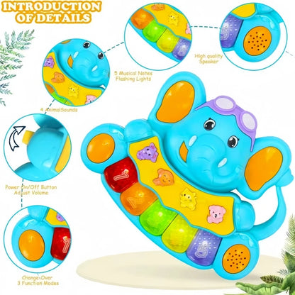 Elephant Baby Piano Toy Early Learning Musical Keyboard