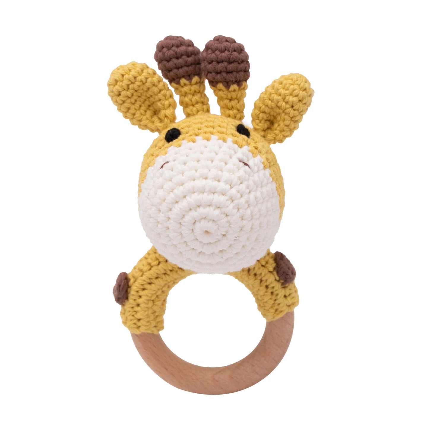 Baby Crochet Animal Rattle Cartoon Teether Montessori Toy 0-12 Months