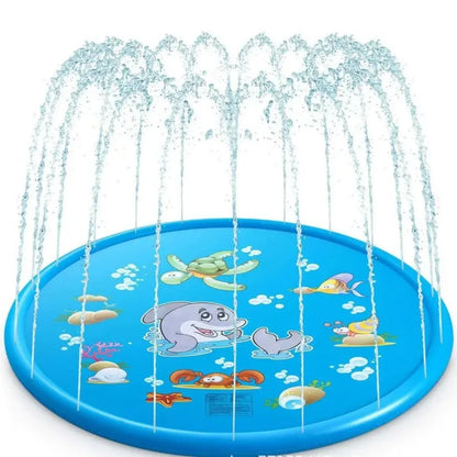 Kids Inflatable Water Splash Pool Outdoor Sprinkler Mat