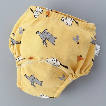 Baby Training Pants 6 Layer Cotton Reusable Breathable Cloth Diapers