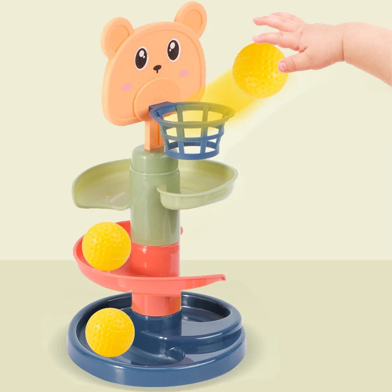 Montessori Baby Rolling Ball Track Toy 0-36M Early Education Sensory Game