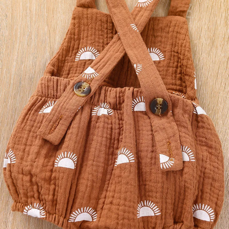 Baby Summer Romper Suspender Jumpsuit 0-24M