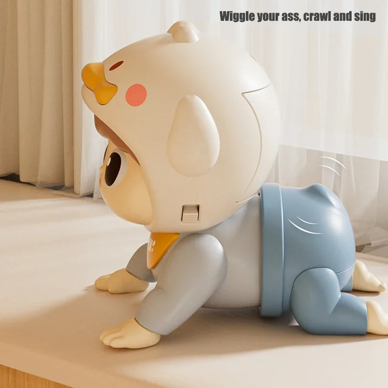 Baby Crawling Doll Toy Electric Sound Educational Toddler Toy 0-12M
