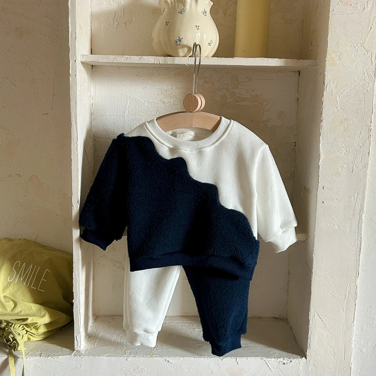 Baby Boy Clothing Set Toddler Tops Pants Winter Fleece 0-3Y Tracksuit